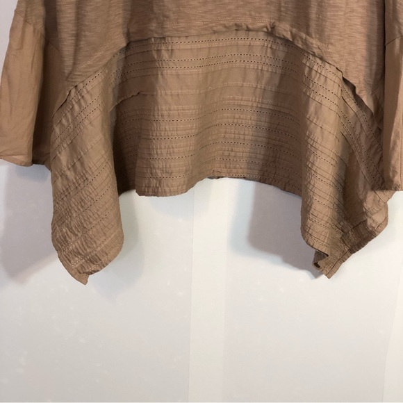 LOGO Lori Goldstein MP Boho Slub Knit Cotton Handkerchief Eyelet Tank Midi Dress - Picture 5 of 10